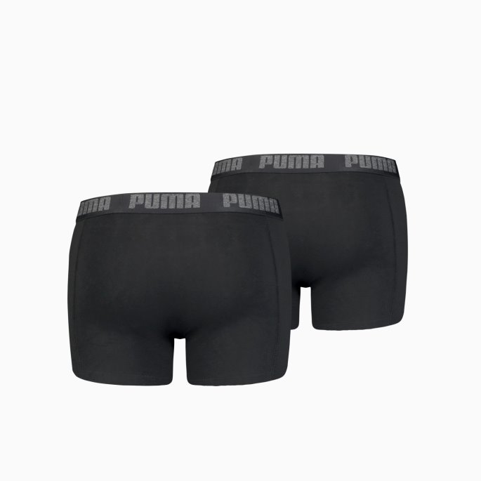 Basic Short Boxer 2 Pack Puma På Tilbud Svart-svart