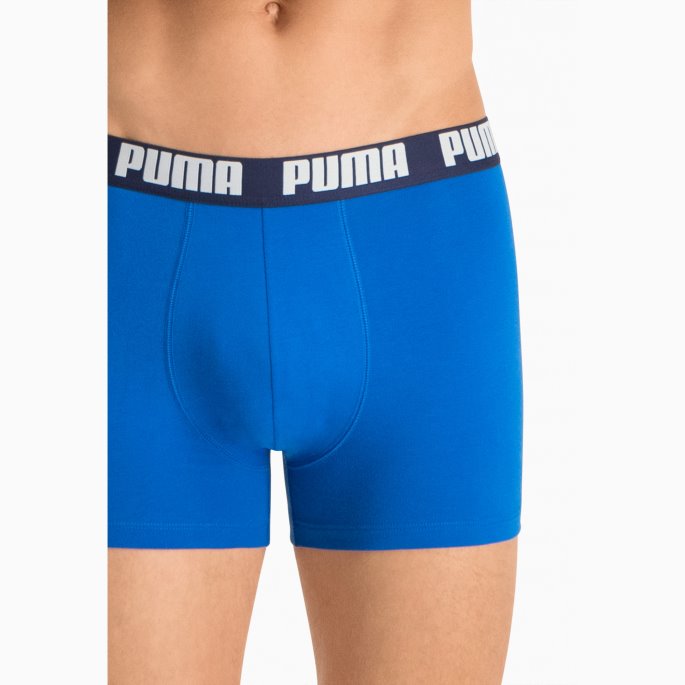 Ekte Blå Puma På Tilbud Basic Short Boxer 2 Pack