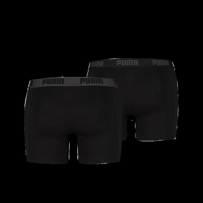 Svart-svart Puma På Tilbud Basic Short Boxer 2 Pack