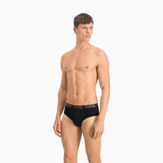 Svart-svart Puma På Tilbud Basic Herretruser 2 Stk