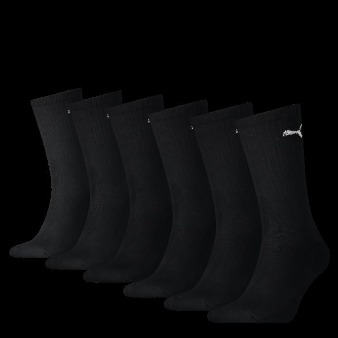 Puma På Tilbud Unisex Sportsokker 6-pakning Svart