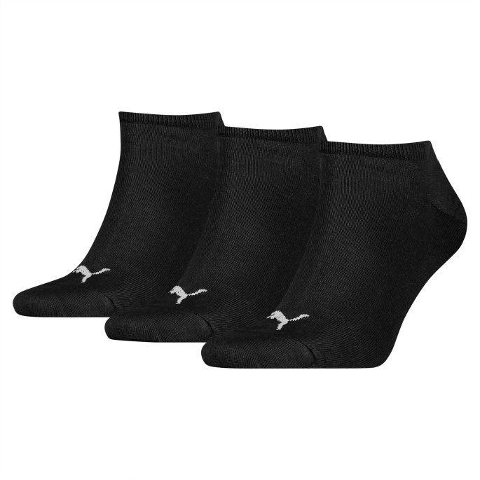 Sorte Puma På Tilbud Unisex Vanlige Sneaker-trenersokker 3 Pakke