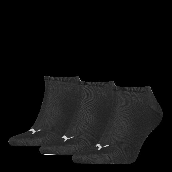 Puma På Tilbud Unisex Vanlig Sneaker Trener Sokker 3 Pakke Svart