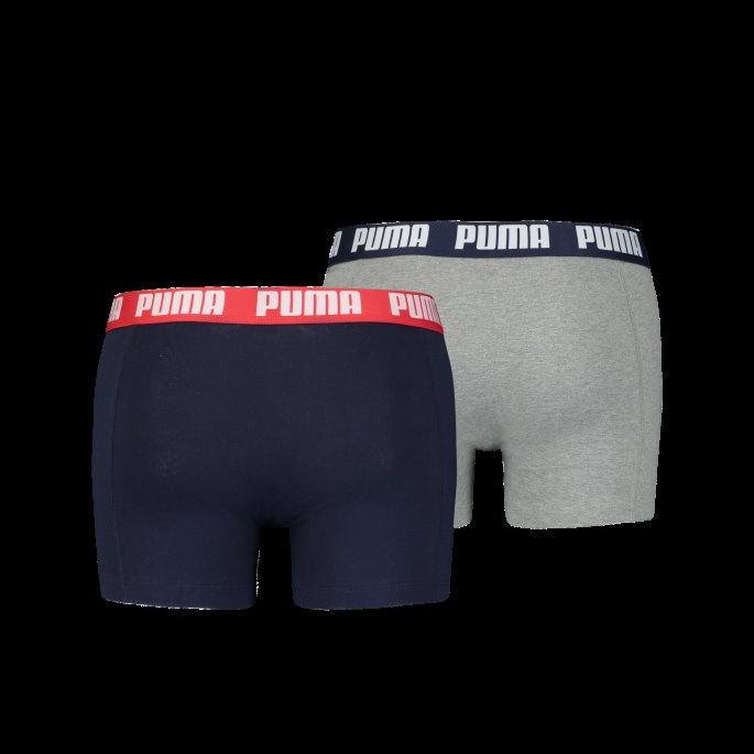 Puma På Tilbud Basic Herrebokser 2-pakning Blå-grå Melange