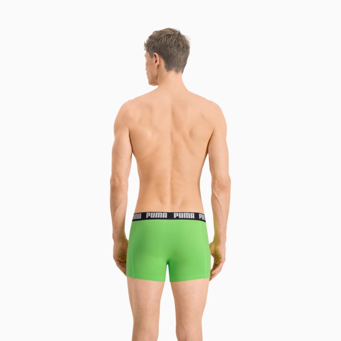 Puma På Tilbud Herre Basic Boxershorts 2-pakning Grønn-svart