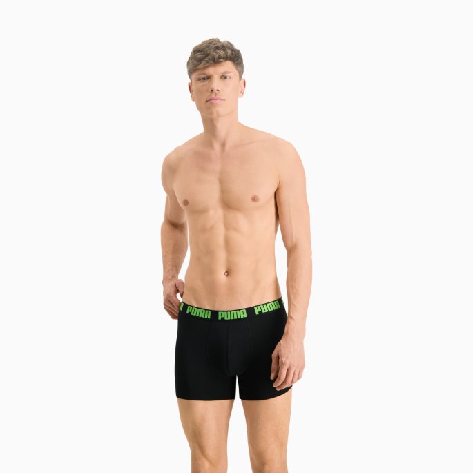Puma På Tilbud Herre Basic Boxershorts 2-pakning Grønn-svart