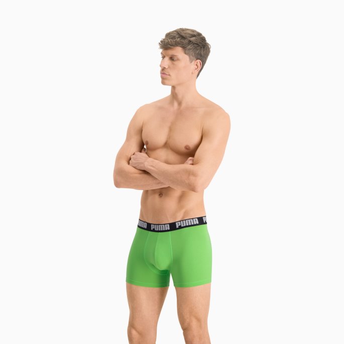 Puma På Tilbud Herre Basic Boxershorts 2-pakning Grønn-svart