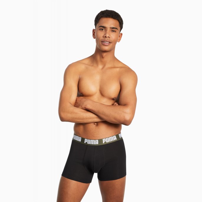 Puma På Tilbud Basic Herrebokser 2 Pakk Skog