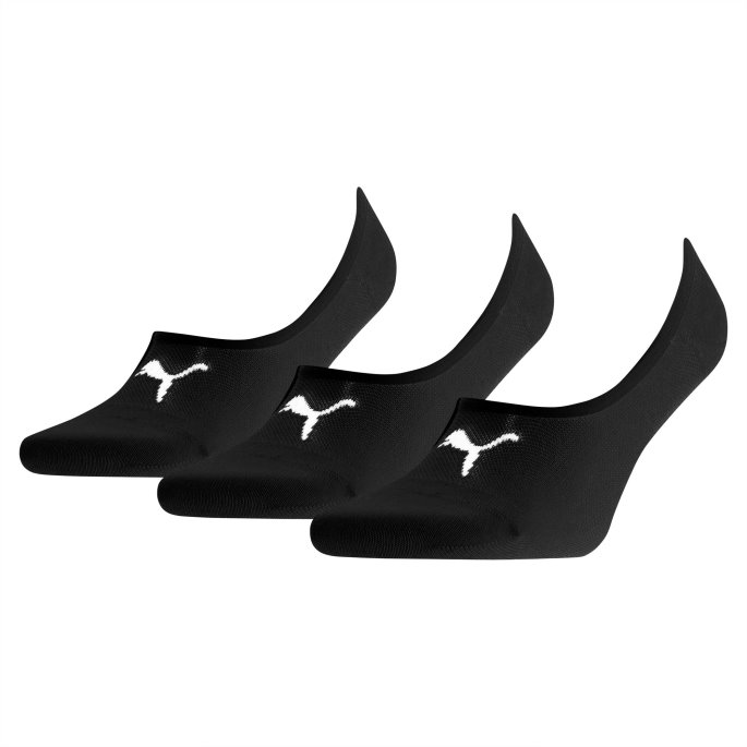 Svart Puma På Tilbud Unisex Footie 3 Pakke