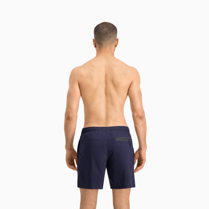 Puma På Tilbud Svøm Mellomlang Badeshorts For Menn Marine
