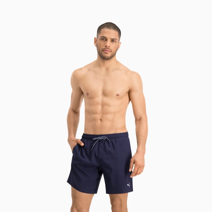 Puma På Tilbud Svøm Mellomlang Badeshorts For Menn Marine