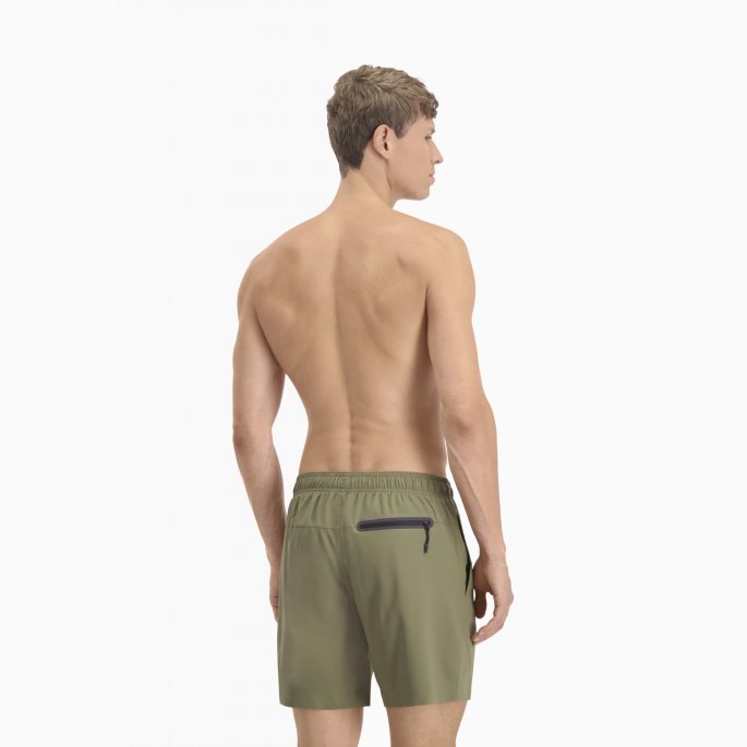Puma På Tilbud Svømme Mellomlang Badeshorts For Menn Armygrønn