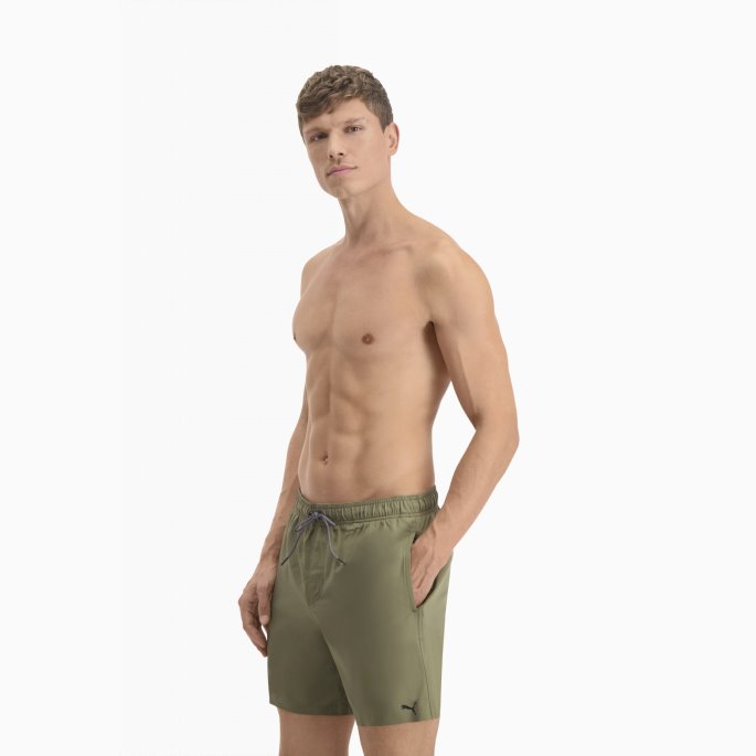 Puma På Tilbud Svømme Mellomlang Badeshorts For Menn Armygrønn