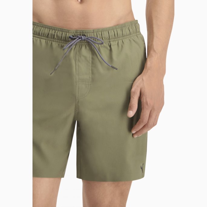 Puma På Tilbud Svømme Mellomlang Badeshorts For Menn Armygrønn