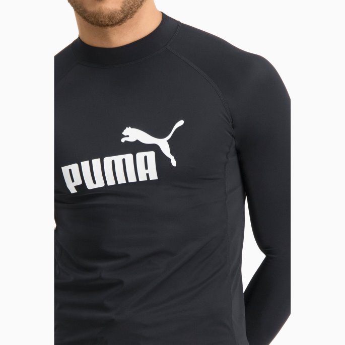 Puma På Tilbud Swim Men Langermet Rash Guard Svart