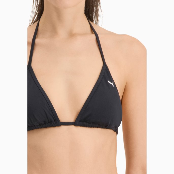 Svart Puma På Tilbud Svømme Triangel Bikini Topp For Kvinner
