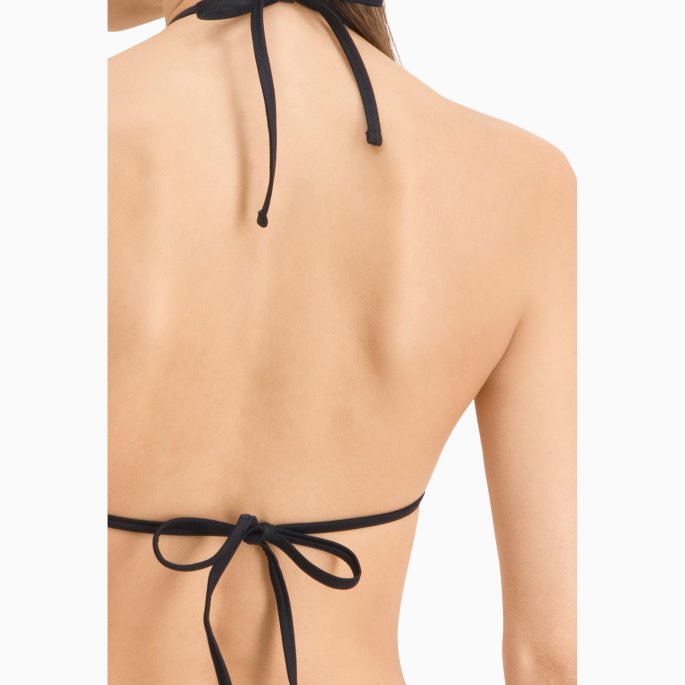 Svart Puma På Tilbud Svømme Triangel Bikini Topp For Kvinner