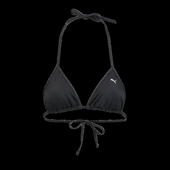 Svart Puma På Tilbud Svømme Triangel Bikini Topp For Kvinner