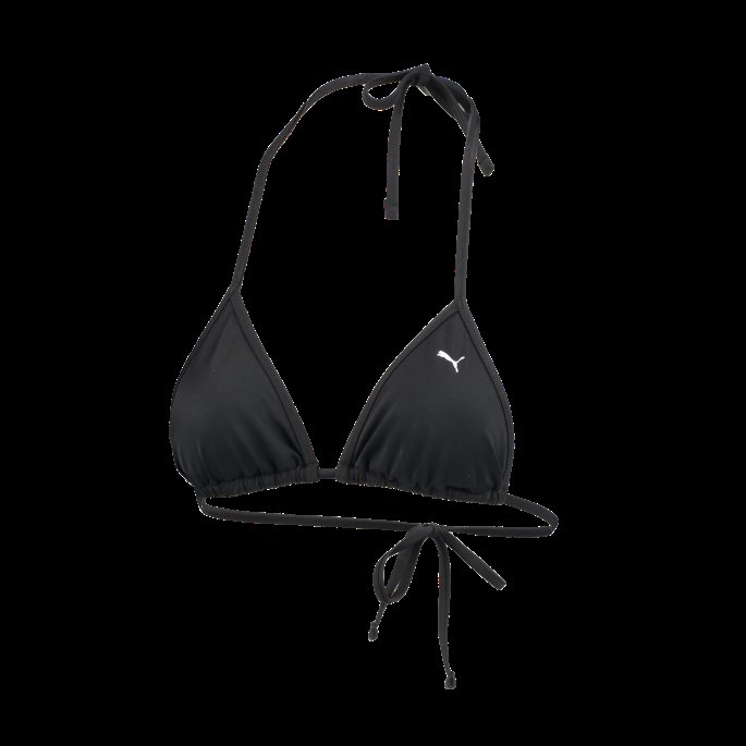 Svart Puma På Tilbud Svømme Triangel Bikini Topp For Kvinner