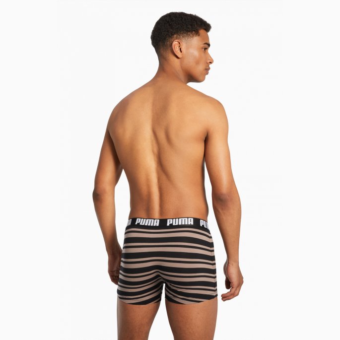 Puma På Tilbud Heritage Stripe Herrebokser 2-pakning Brun Kombo