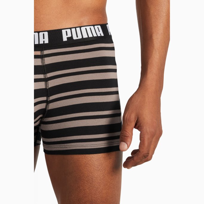 Puma På Tilbud Heritage Stripe Herrebokser 2-pakning Brun Kombo