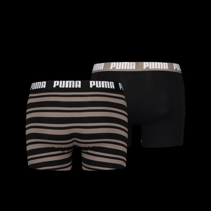 Puma På Tilbud Heritage Stripe Herrebokser 2-pakning Brun Kombo