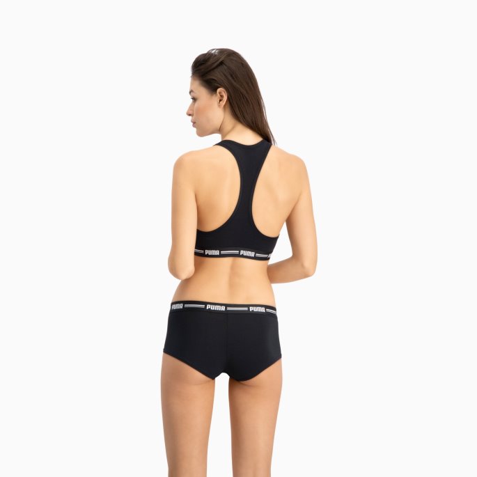Svart Puma På Tilbud Dame Mini Short 2 Pakke