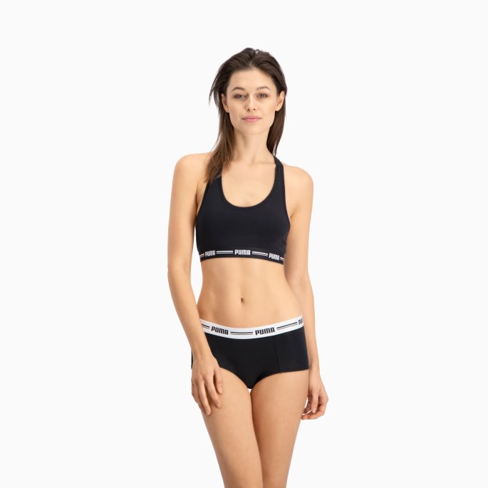 Svart Puma På Tilbud Dame Mini Short 2 Pakke