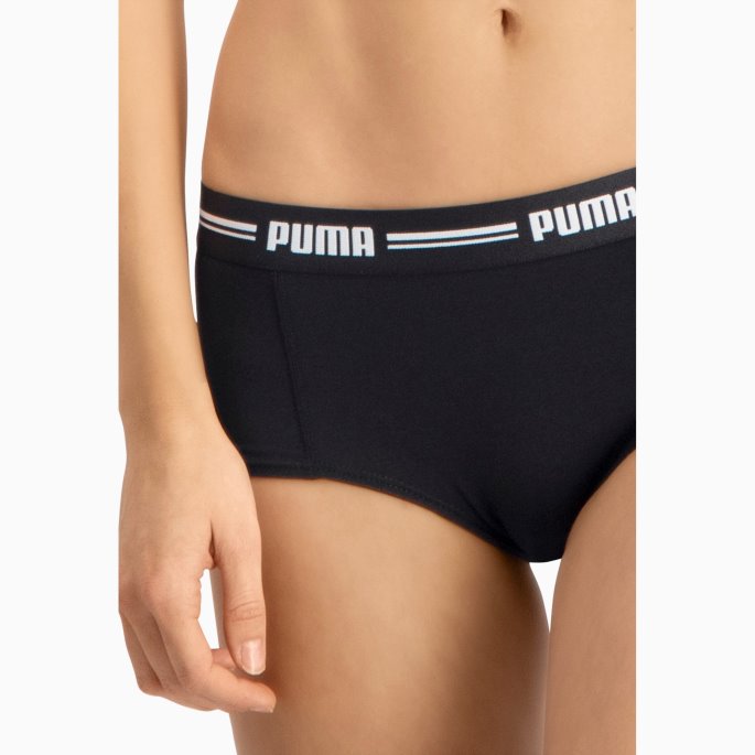 Svart Puma På Tilbud Dame Mini Short 2 Pakke
