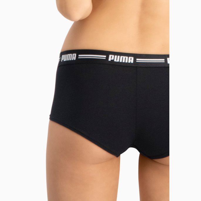 Svart Puma På Tilbud Dame Mini Short 2 Pakke