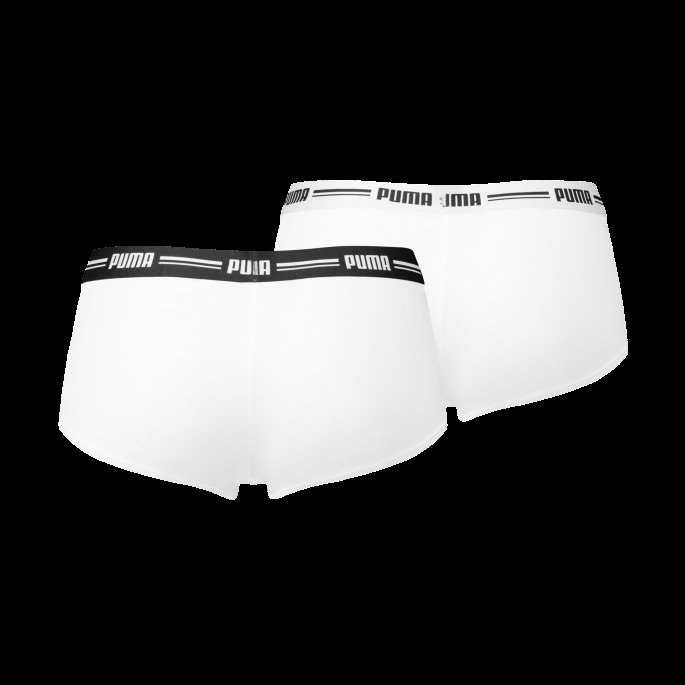 Puma På Tilbud Dame Mini Short 2 Pakning Hvit-hvit