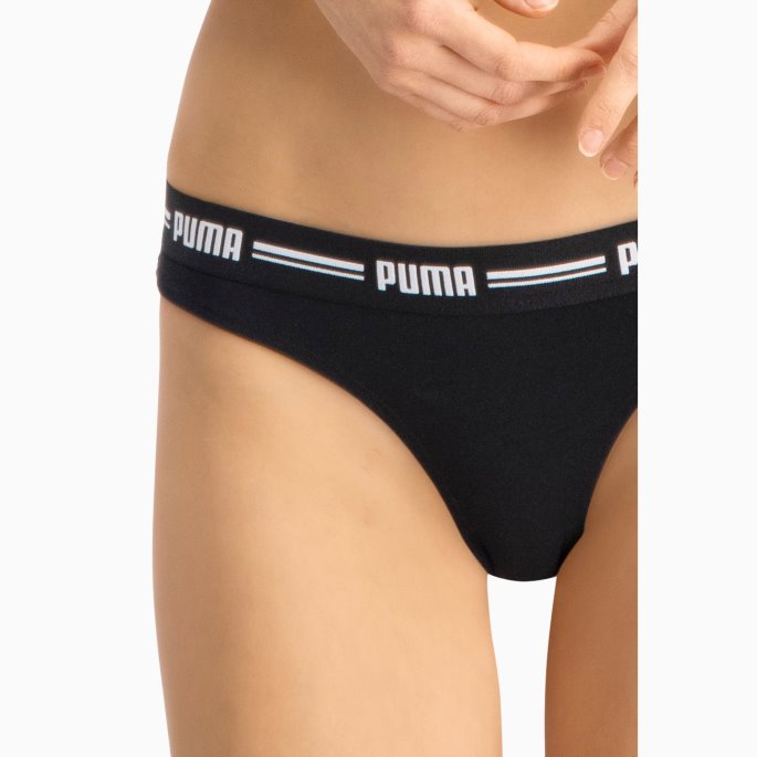 Svart Puma På Tilbud Damesnor 2 Pakke