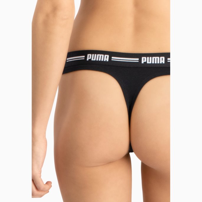 Svart Puma På Tilbud Damesnor 2 Pakke