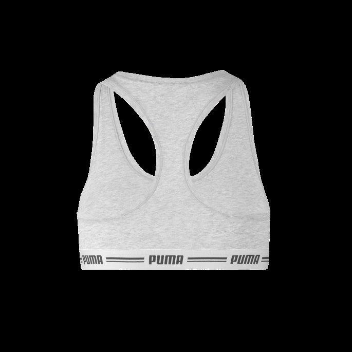 Gråmelert Puma På Tilbud Dame Racer Rygg Topp 1 Pakke