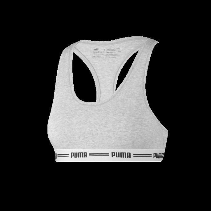 Gråmelert Puma På Tilbud Dame Racer Rygg Topp 1 Pakke