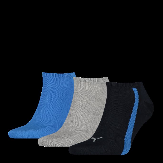Puma På Tilbud Unisex Livsstil Joggesko Trener Sokker 3 Pakke Marine-grå-sterk Blå