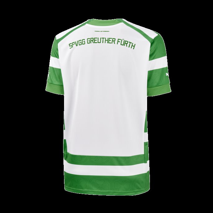 Hvit-lysegrønn Puma På Tilbud Spvgg Greuther Frth Hjemme Herretrøye