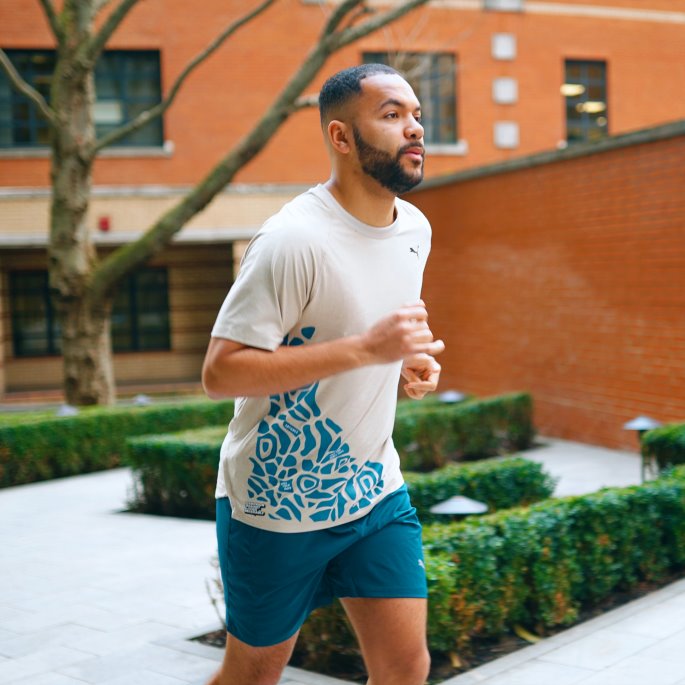 Puma På Tilbud X Calm Ss Running Tee Peyote Lyng