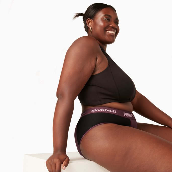 Puma På Tilbud X Modibodi Active Brief (moderat-tung) Druevin - Rosa