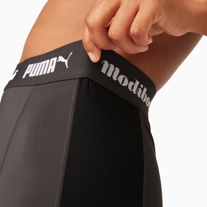 Svart - Grå Puma På Tilbud X Modibodi Active Boyshort (moderat-tung)