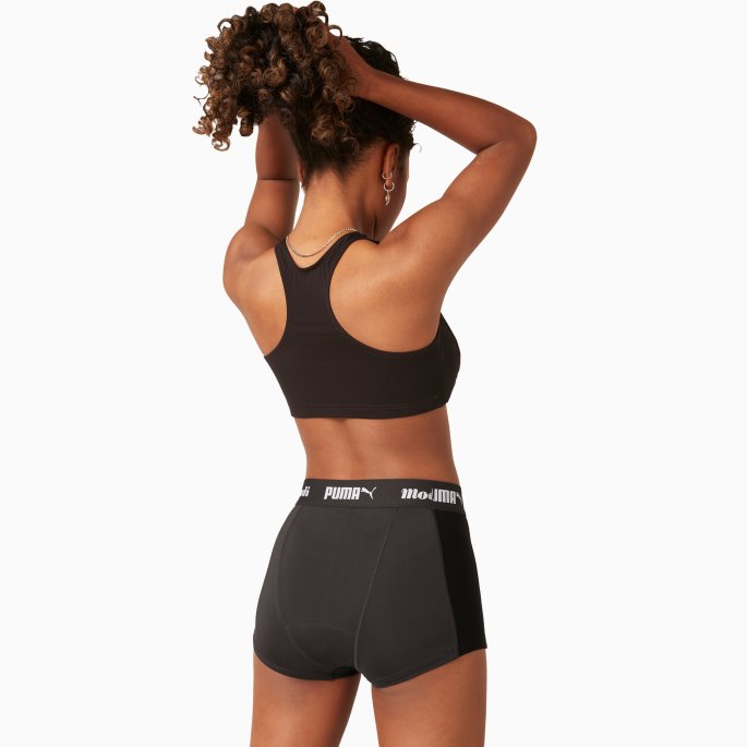 Puma På Tilbud X Modibodi Active Boyshort (moderat-tung) Svart - Grå