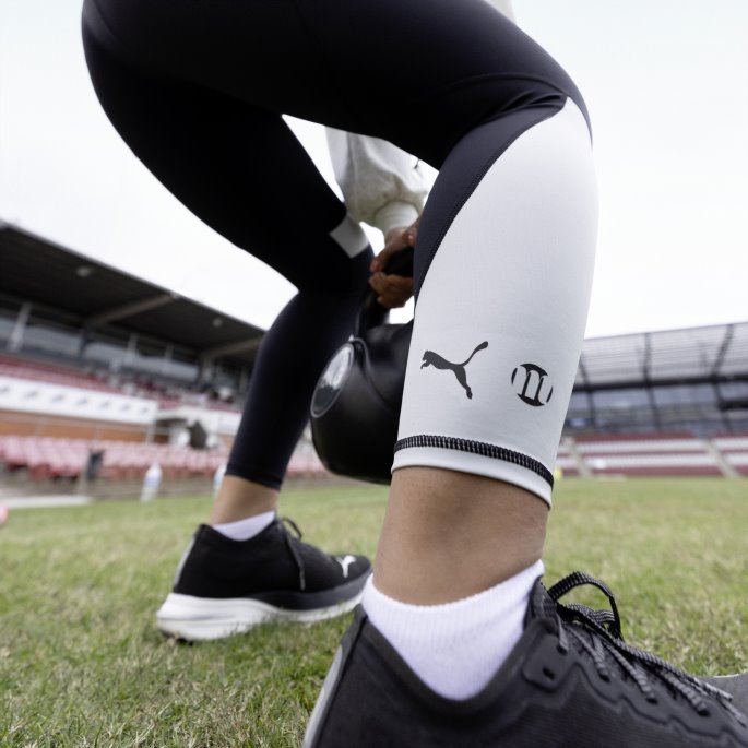 Sort -grå Puma På Tilbud X Modibodi 7-8 Leggings Dame