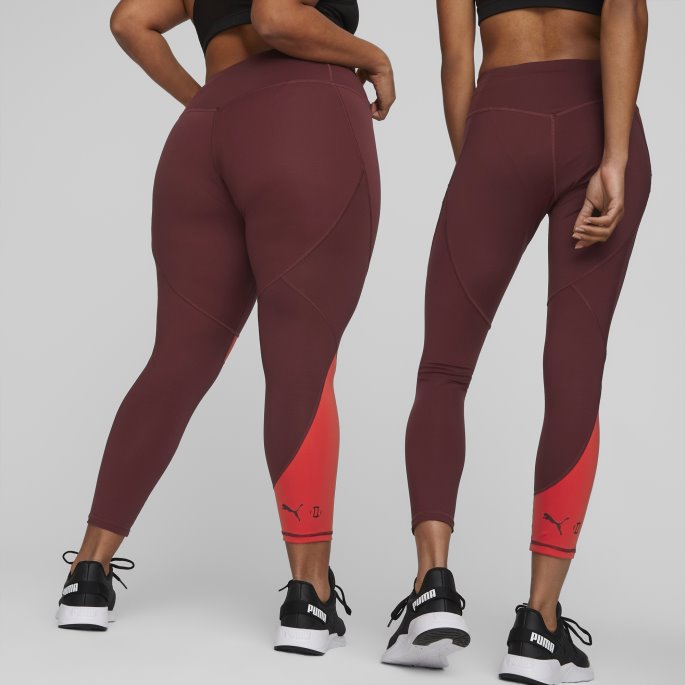 Puma På Tilbud X Modibodi 7-8 Leggings Kvinner Aubergine -brent Rød