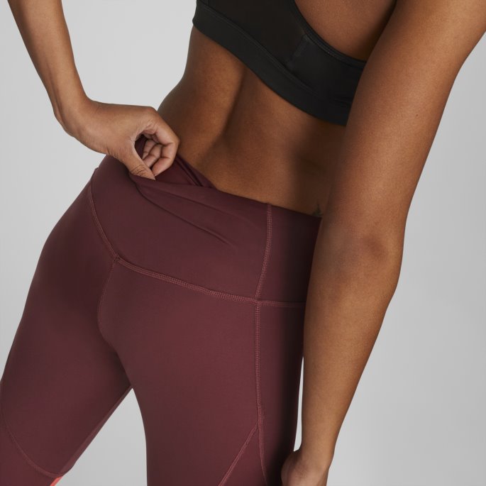 Puma På Tilbud X Modibodi 7-8 Leggings Kvinner Aubergine -brent Rød