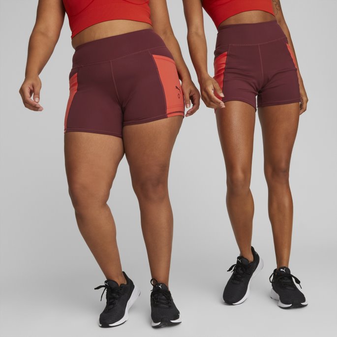 Aubergine -brent Rød Puma På Tilbud X Modibodi Active Bikershorts Kvinner