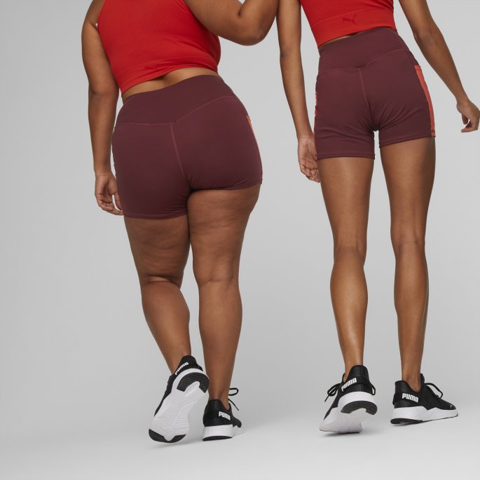 Aubergine -brent Rød Puma På Tilbud X Modibodi Active Bikershorts Kvinner