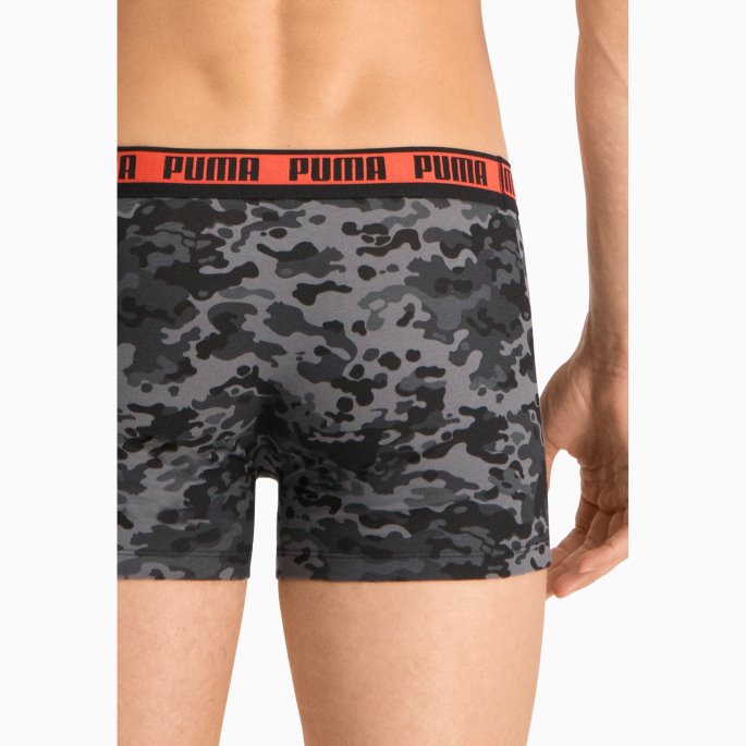 Herre Camo Boxer 2 Pack Puma På Tilbud Svart-grå Melange