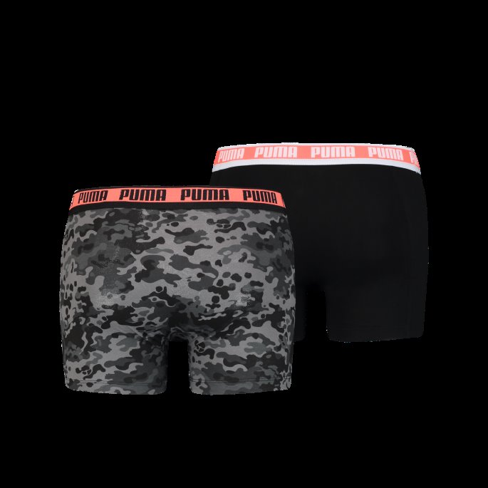 Herre Camo Boxer 2 Pack Puma På Tilbud Svart-grå Melange