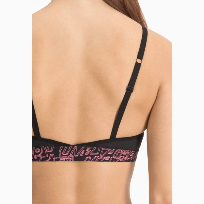 Puma På Tilbud Dametrykt Bandeau Topp 1 Pakke Rosa Combo