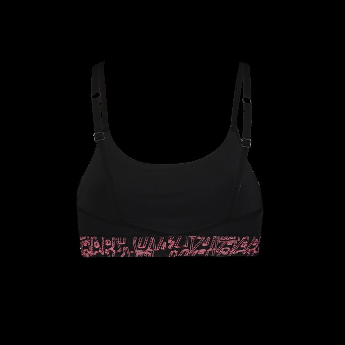 Puma På Tilbud Dametrykt Bandeau Topp 1 Pakke Rosa Combo